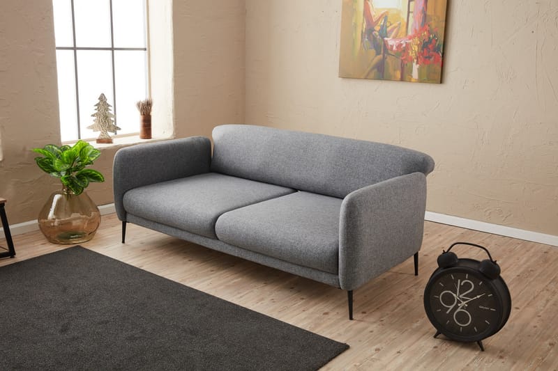 Bäddsoffa 3-sits Genna 180x90 cm - Grå - Möbler - Soffa - Bäddsoffa - 3 sits bäddsoffa