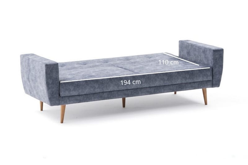 Bäddsoffa Chile 3-sits 194x110 - Antracit - Möbler - Soffa - Bäddsoffa - 3 sits bäddsoffa