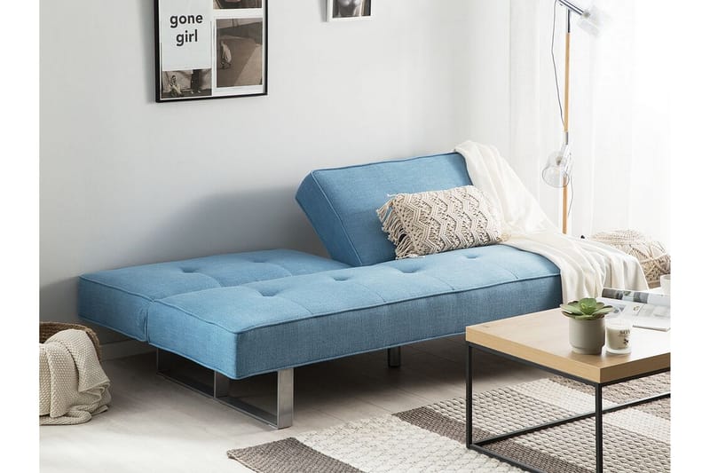 Bäddsoffa Dublin 190 cm - Blå - Möbler - Soffa - Bäddsoffa - 3 sits bäddsoffa