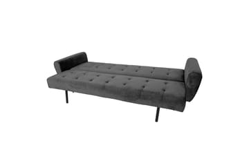 Bäddsoffa Falun 214x83 cm Grå Sammet - Möbler - Soffa - Bäddsoffa - 3 sits bäddsoffa