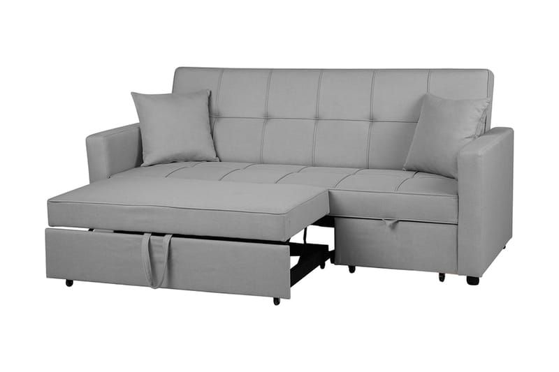 Bäddsoffa Glomma 207 cm - Svart|Grå - Möbler - Soffa - Bäddsoffa - 3 sits bäddsoffa