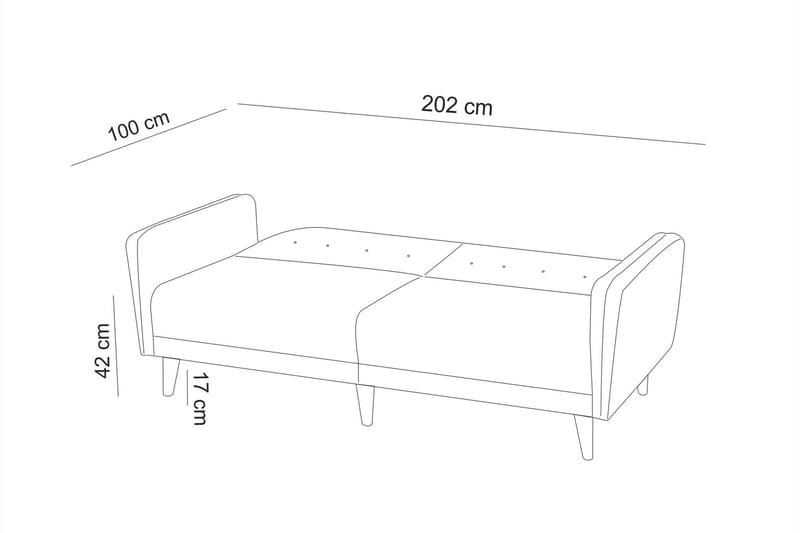 Bäddsoffa Kajla 3-sits - Grå - Möbler - Soffa - Bäddsoffa - 3 sits bäddsoffa