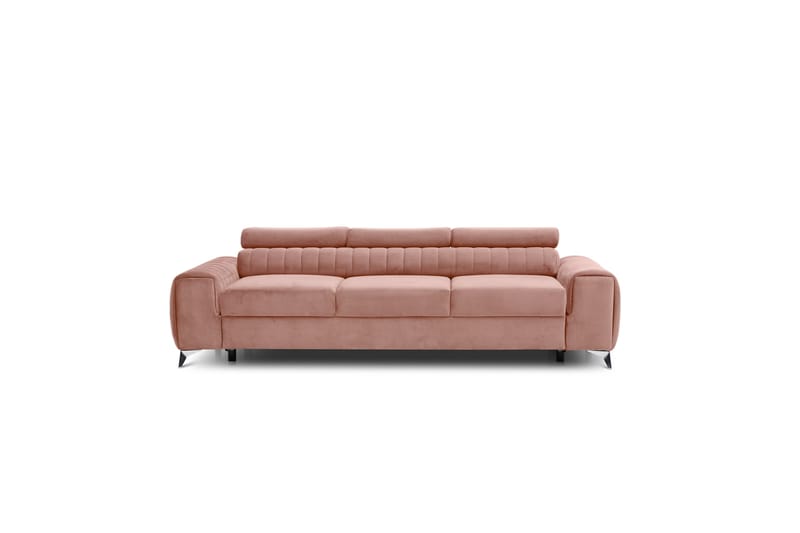 Bäddsoffa Laucha 3-sits - Rosa - Möbler - Soffa - Bäddsoffa - 3 sits bäddsoffa