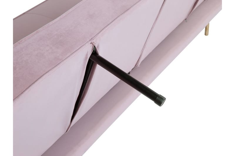 Bäddsoffa Visnes 218 cm - Rosa - Möbler - Soffa - Bäddsoffa - 3 sits bäddsoffa