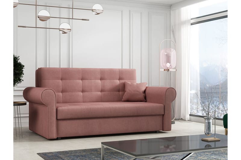 Hedensö Bäddsoffa - Rosa - Möbler - Soffa - Bäddsoffa - 3 sits bäddsoffa