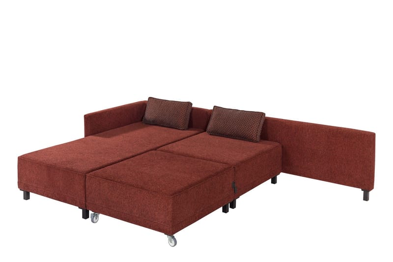 4-sits Bäddsoffa med Divan Matris 4-sits - Röd - Möbler - Soffa - Bäddsoffa - Bäddsoffa divan