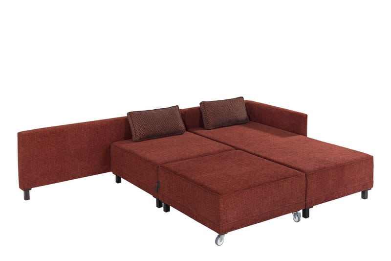 4-sits Bäddsoffa med Divan Matris 4-sits - Röd - Möbler - Soffa - Bäddsoffa - Bäddsoffa divan