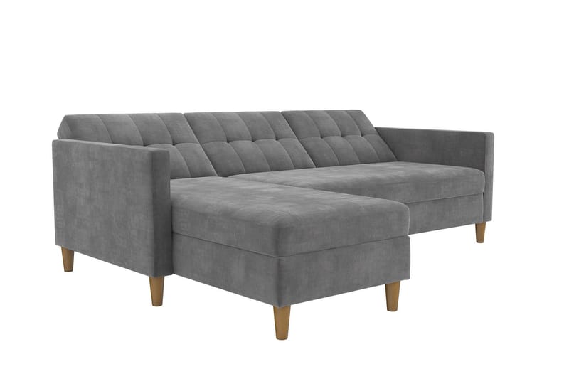 3-sits Divanbäddsoffa Hartford Grå - Dorel Home - Möbler - Soffa - Bäddsoffa - Bäddsoffa divan