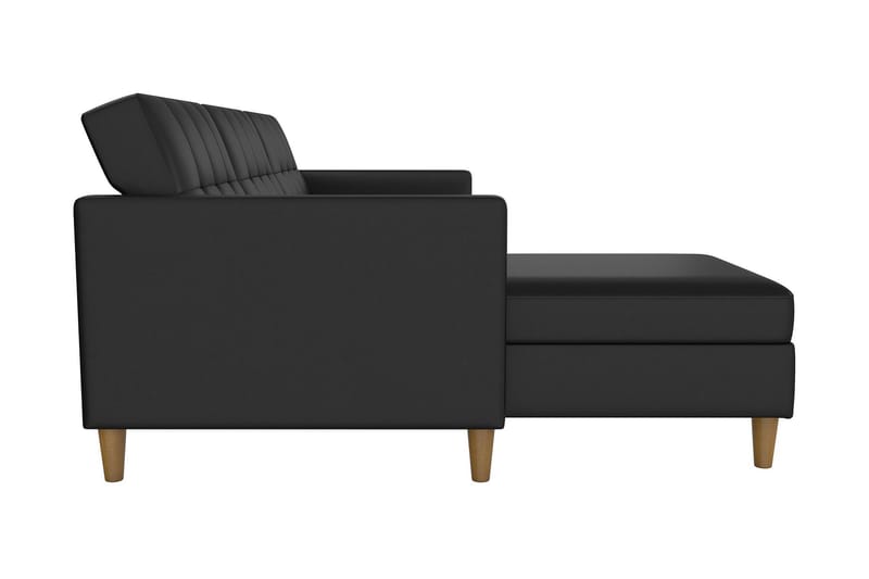 3-sits Divanbäddsoffa Hartford Konstläder/Svart - Dorel Home - Möbler - Soffa - Bäddsoffa - Bäddsoffa divan