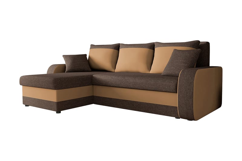 3-sits Hörnbäddsoffa Nyarp Universal - Brun - Möbler - Soffa - Bäddsoffa - Bäddsoffa divan