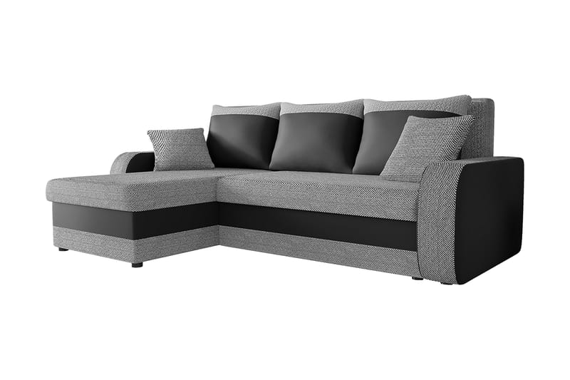 3-sits Hörnbäddsoffa Nyarp Universal - Grå/Svart - Möbler - Soffa - Bäddsoffa - Bäddsoffa divan