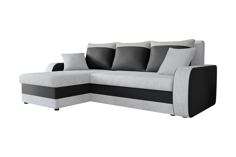 3-sits Hörnbäddsoffa Nyarp Universal - Ljusgrå/Svart - Möbler - Soffa - Bäddsoffa - Bäddsoffa divan