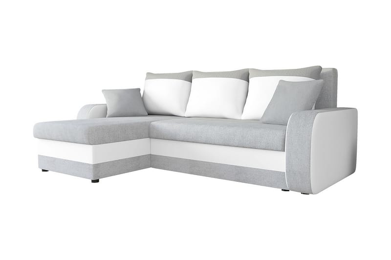 3-sits Hörnbäddsoffa Nyarp Universal - Ljusgrå/Vit - Möbler - Soffa - Bäddsoffa - Bäddsoffa divan