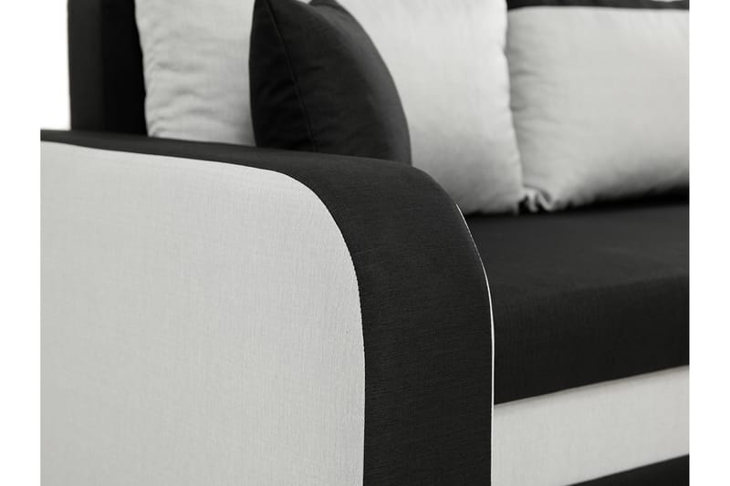 3-sits Hörnbäddsoffa Nyarp Universal - Röd/Grå - Sammetssoffa - Bäddsoffa divan