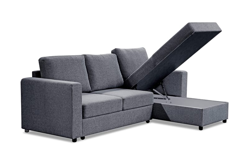 Bäddsoffa Achillea 3-sits Divan Vändbar - Grå - Möbler - Soffa - Bäddsoffa - Bäddsoffa divan