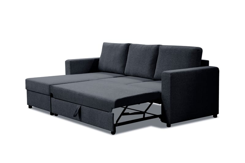 Bäddsoffa Achillea 3-sits Divan Vändbar - Mörkgrå - Bäddsoffa divan