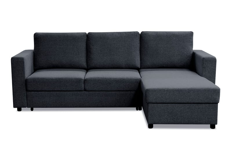 Bäddsoffa Achillea 3-sits Divan Vändbar - Mörkgrå - Bäddsoffa divan