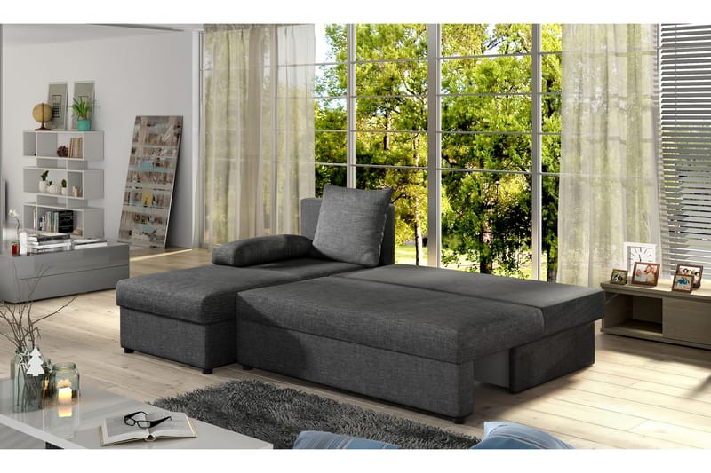 Bäddsoffa Lynnette med Divan - Brun - Möbler - Soffa - Bäddsoffa - Bäddsoffa divan