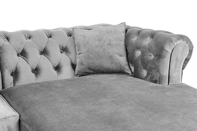 Bäddsoffa m. Divan Chesterfield Kristina - Grå - Möbler - Soffa - Bäddsoffa - Bäddsoffa divan