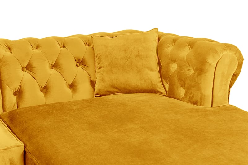 Bäddsoffa m. Divan Chesterfield Kristina - Gul - Möbler - Soffa - Bäddsoffa - Bäddsoffa divan