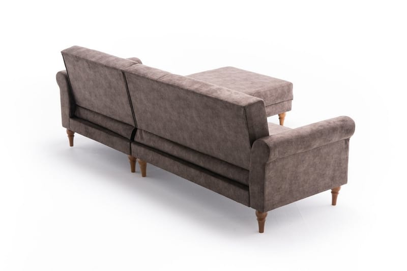 Bäddsoffa m. Divan Colombia 4-sits 205x180 - Brun - Möbler - Soffa - Bäddsoffa - Bäddsoffa divan