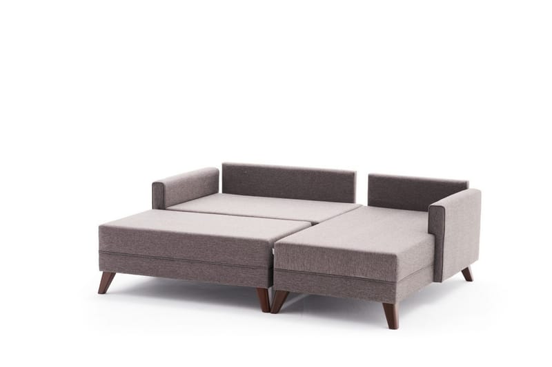 Bäddsoffa med Divan Burundi Mini Höger - Brun - Bäddsoffa divan