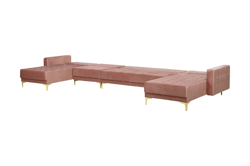 Bäddsoffa Najera med Fotpall - Rosa - Möbler - Soffa - Bäddsoffa - Bäddsoffa divan