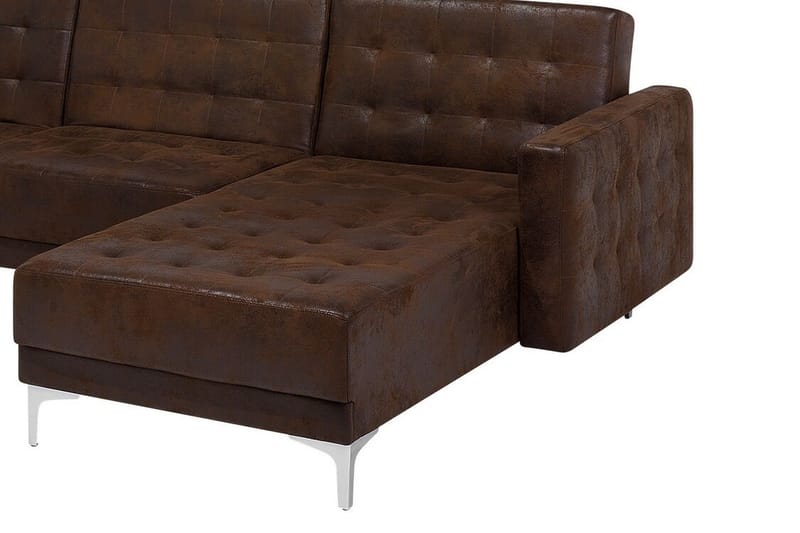 Bäddsoffa Westerleigh med Divan - Brun - U bäddsoffa - Bäddsoffa divan