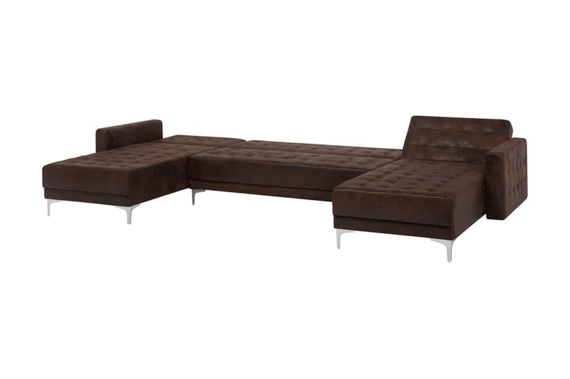 Bäddsoffa Westerleigh med Divan - Brun - U bäddsoffa - Bäddsoffa divan