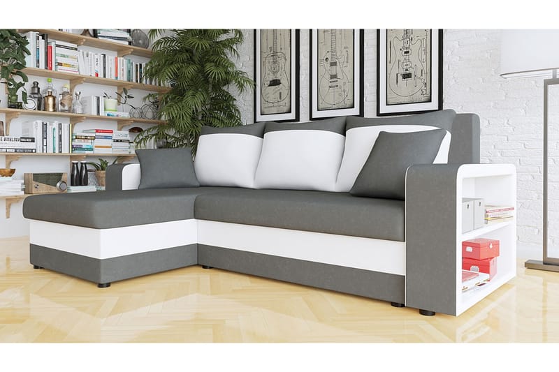 Divanbäddsoffa Fano 240x146x84 cm - Grå - Möbler - Soffa - Bäddsoffa - Bäddsoffa divan