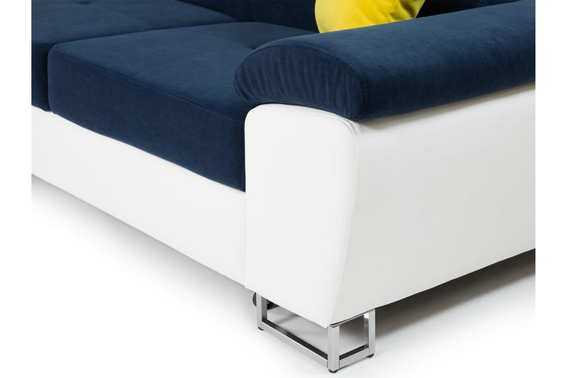 Divanbäddsoffa Oertel Vänster LED-belysning - Ljusgrå/vit - Möbler - Soffa - Bäddsoffa - Bäddsoffa divan