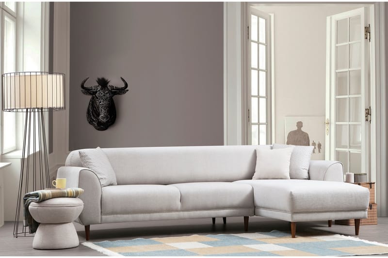 Divanbäddsoffa Santpedor - Beige - Möbler - Soffa - Bäddsoffa - Bäddsoffa divan