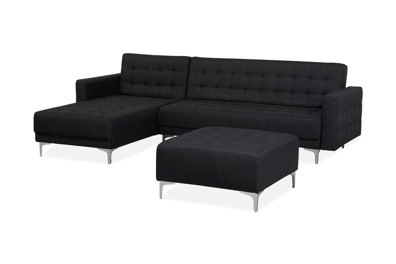 Hörnbäddsoffa Westerleigh Höger med Fotpall - Grå - Möbler - Soffa - Bäddsoffa - Bäddsoffa divan