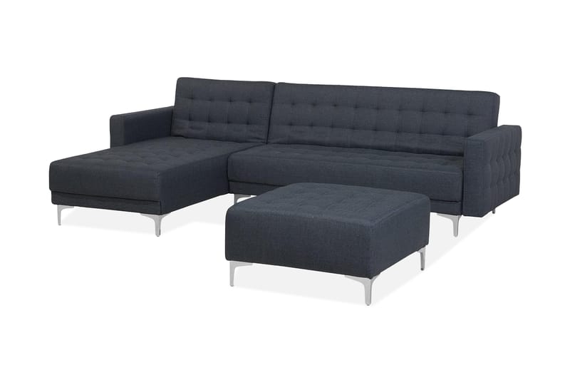 Hörnbäddsoffa Westerleigh Höger med Fotpall - Grå - Möbler - Soffa - Bäddsoffa - Bäddsoffa divan