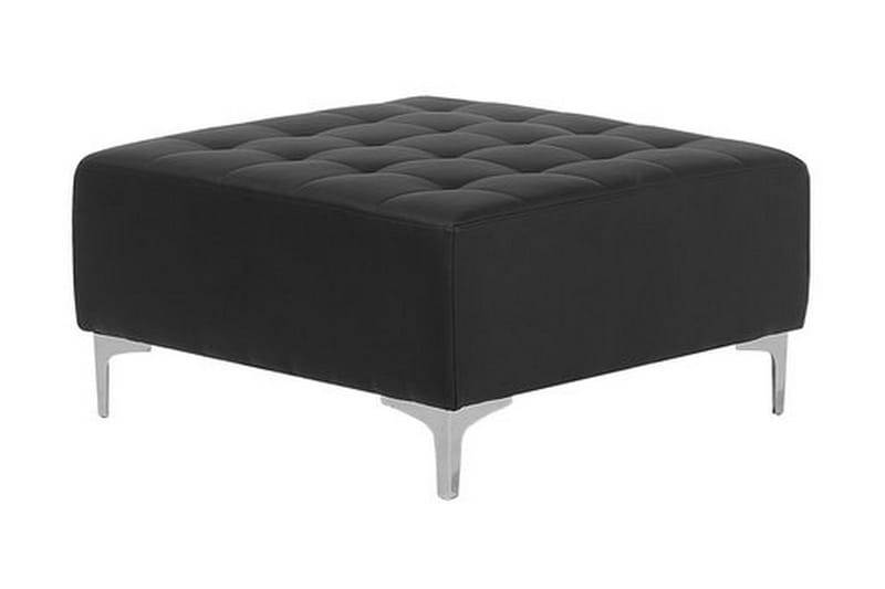 Hörnbäddsoffa Westerleigh Höger med Fotpall Konstläder - Svart - Möbler - Soffa - Bäddsoffa - Bäddsoffa divan