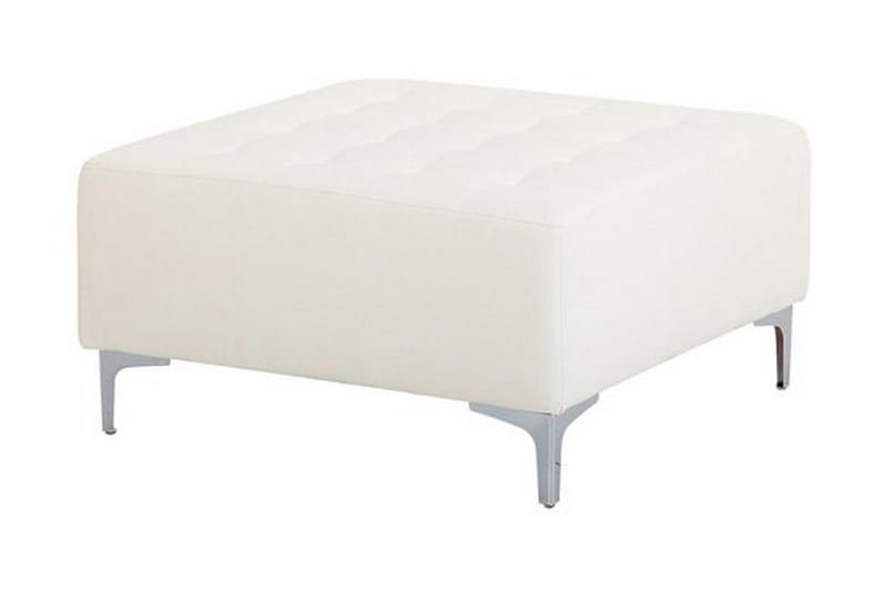 Hörnbäddsoffa Westerleigh Höger med Fotpall Konstläder - Vit - Möbler - Soffa - Bäddsoffa - Bäddsoffa divan