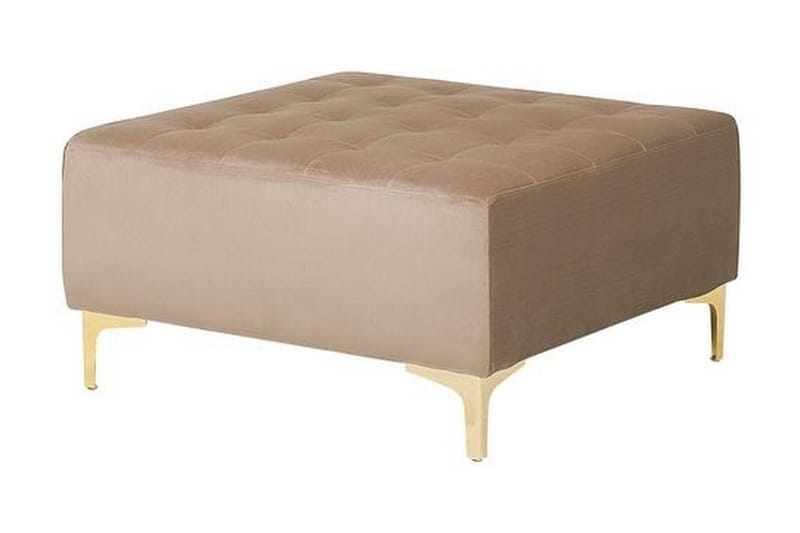 Hörnbäddsoffa Westerleigh Höger med Fotpall Sammet - Beige - Möbler - Soffa - Bäddsoffa - Bäddsoffa divan