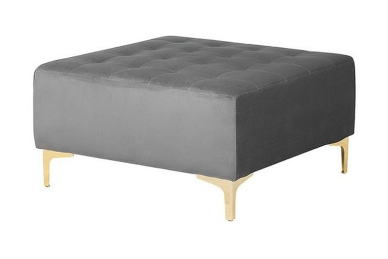 Hörnbäddsoffa Westerleigh Höger med Fotpall Sammet - Grå - Möbler - Soffa - Bäddsoffa - Bäddsoffa divan