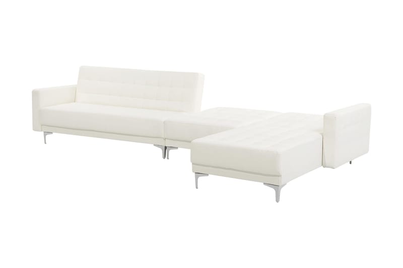 Hörnbäddsoffa Westerleigh Large Vänster Konstläder - Vit - Möbler - Soffa - Bäddsoffa - Bäddsoffa divan