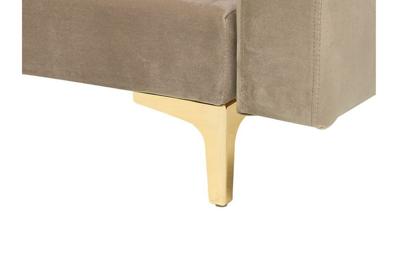 Hörnbäddsoffa Westerleigh Large Vänster Sammet - Beige - Möbler - Soffa - Bäddsoffa - Bäddsoffa divan