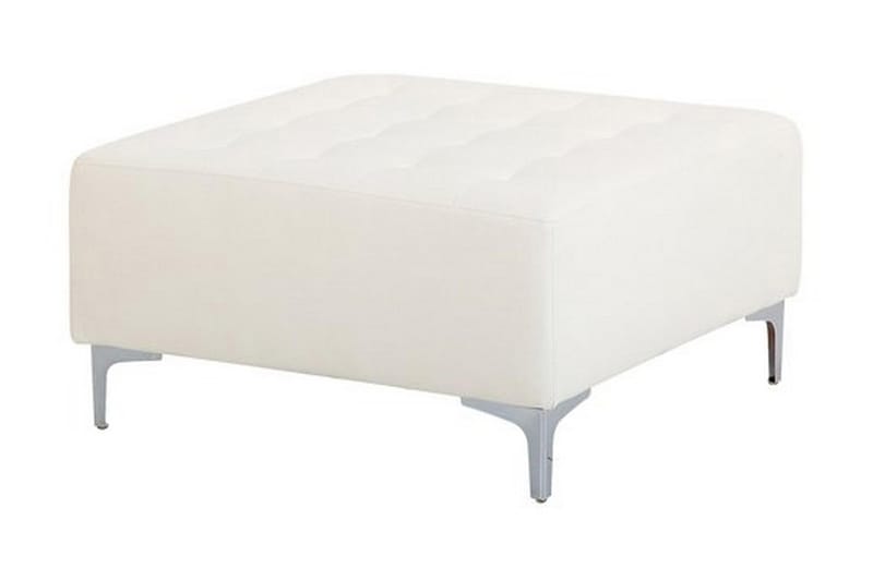 Hörnbäddsoffa Westerleigh Vänster med Fotpall Konstläder - Vit - Möbler - Soffa - Bäddsoffa - Bäddsoffa divan