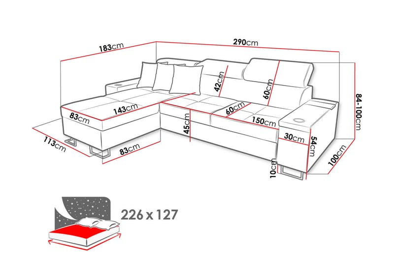 Torretta Bäddsoffa - Vit - Möbler - Soffa - Bäddsoffa - Bäddsoffa divan