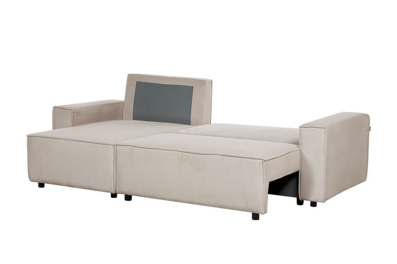 Dyshawn Hörnbäddsoffa 2-sits - Beige/Svart - Möbler - Soffa - Bäddsoffa - Hörnbäddsoffa