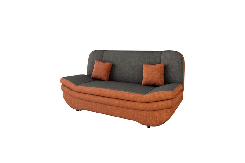 Figurelle Bäddsoffa 2-sits - Grå/Orange - Möbler - Soffa - Bäddsoffa - 2 sits bäddsoffa