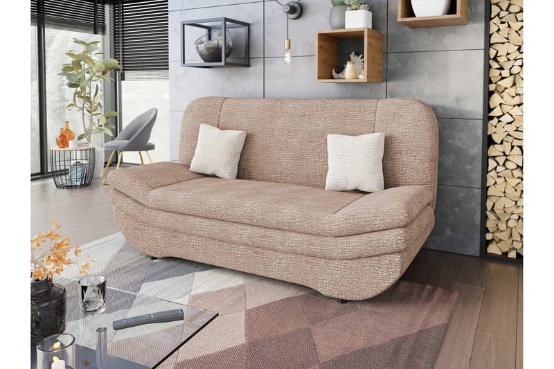 Figurelle Bäddsoffa 2-sits - Rosa/Beige - Möbler - Soffa - Bäddsoffa - 2 sits bäddsoffa