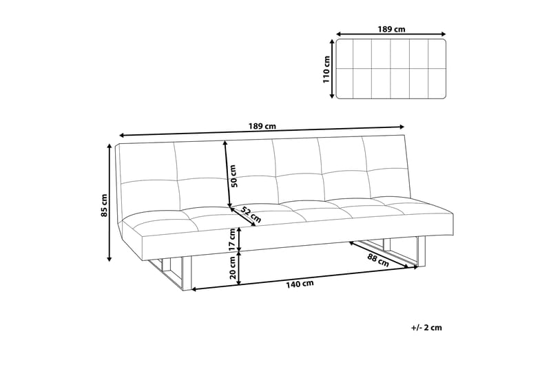 Filipov Bäddsoffa 3-sits - Beige - Möbler - Soffa - Bäddsoffa - 3 sits bäddsoffa