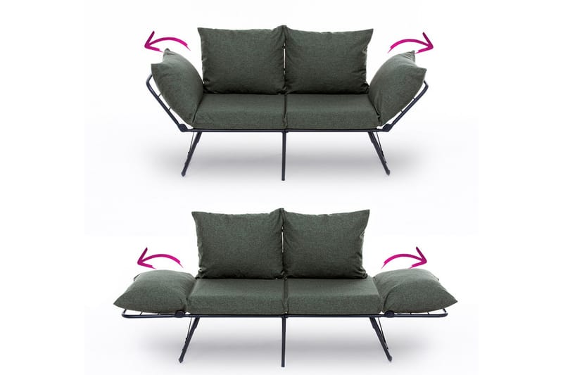 Giancarlo Bäddsoffa 2-sits - Grön - Möbler - Soffa - Bäddsoffa - 2 sits bäddsoffa