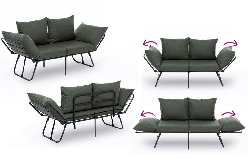 Giancarlo Bäddsoffa 2-sits - Grön - Möbler - Soffa - Bäddsoffa - 2 sits bäddsoffa