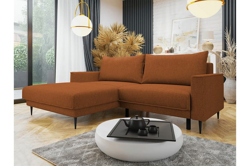 2-sits Hörnbäddsoffa Graystone - Orange - Möbler - Soffa - Bäddsoffa - Hörnbäddsoffa