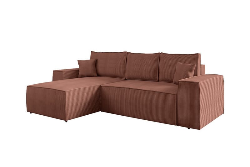 3-sits Hörnbäddsoffa Knocklong - Rosa - Möbler - Soffa - Bäddsoffa - Hörnbäddsoffa